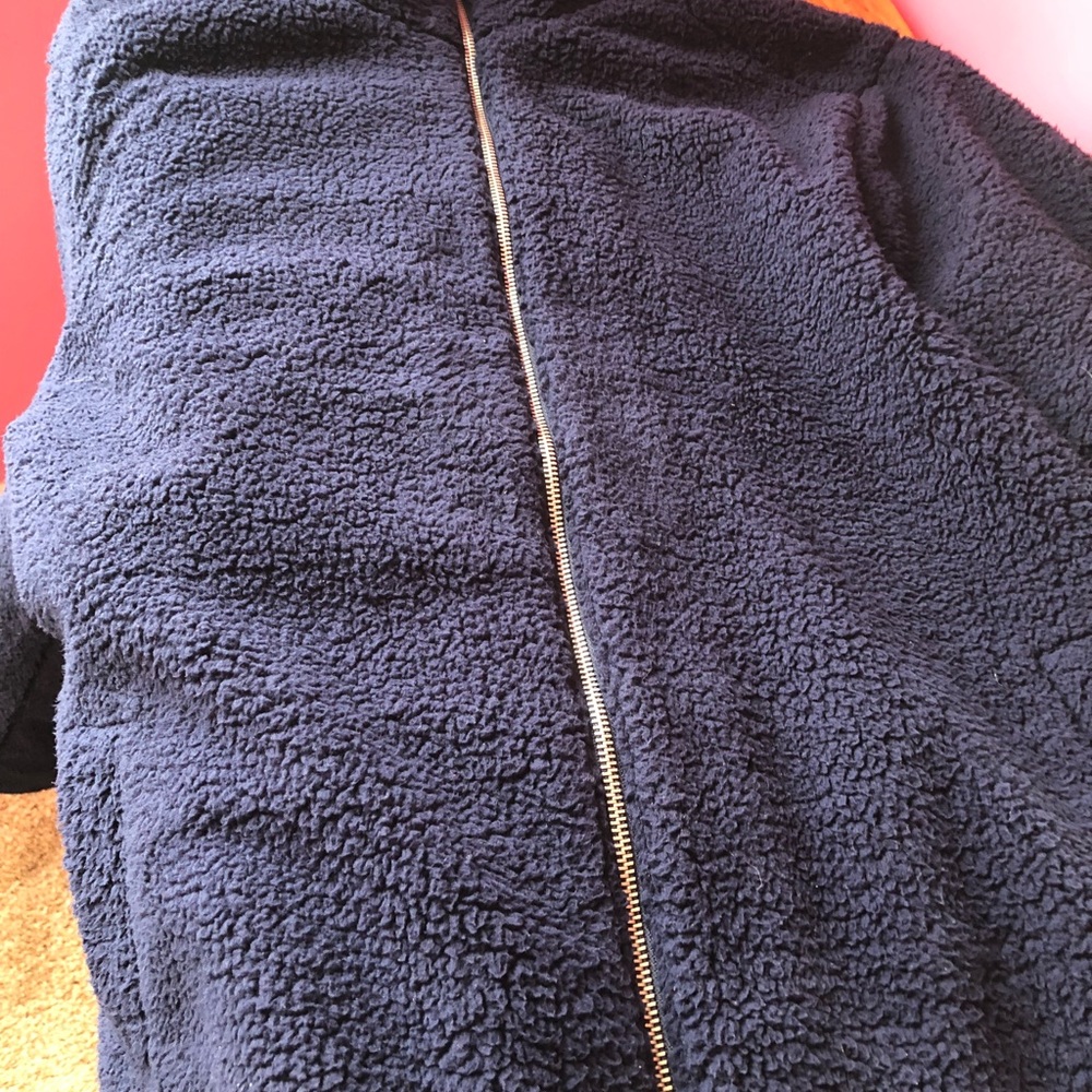Gap Navy Blue Sherpa Coat